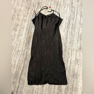 Lea & Viola Black Satin Dress